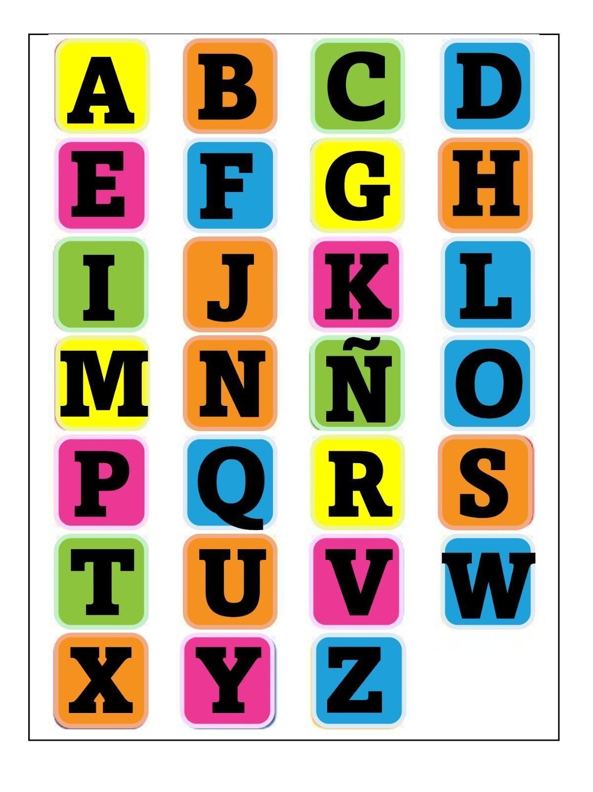 Alfabeto Colorido para Imprimir - Letras Vibrantes