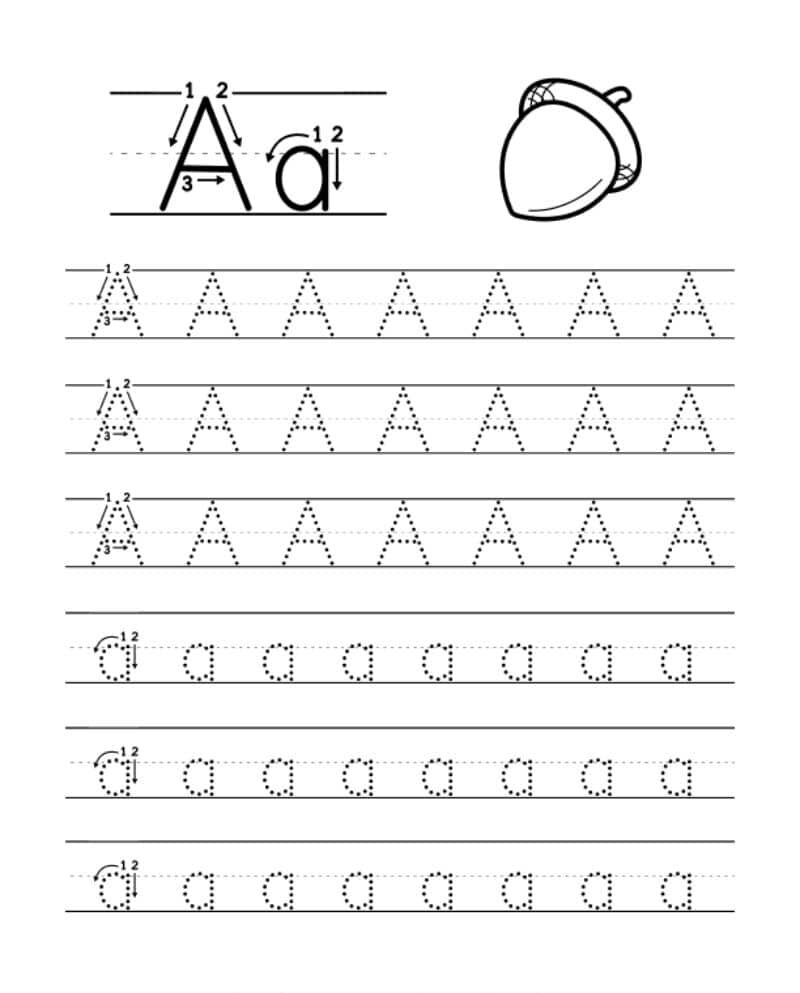 Alfabeto em Pontilhado para Imprimir da Letra A – Caligrafia Divertida
