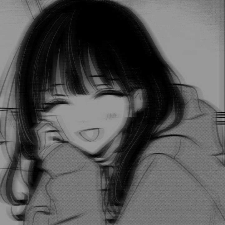 Anime feminino alegre para perfil em redes sociais