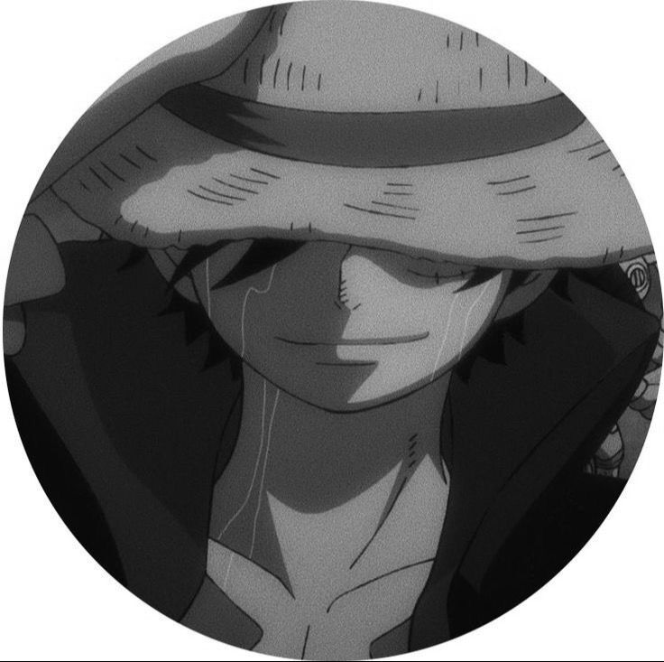 Anime Masculino Monocromático para Foto de Perfil