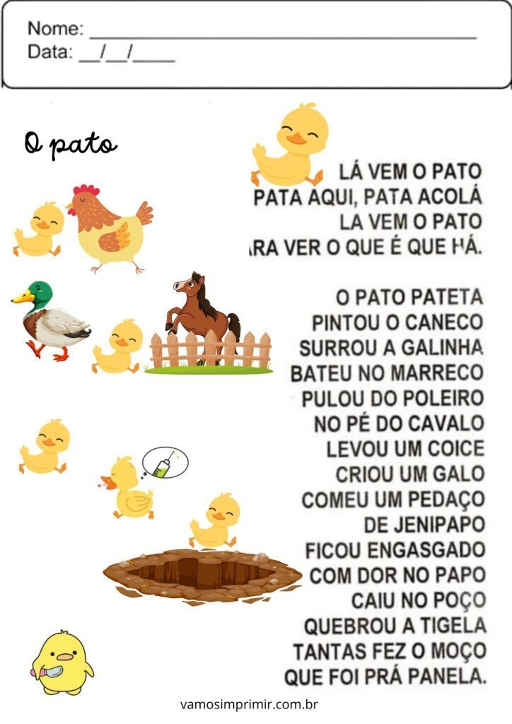 Atividade Educativa para Crianças: Aprender Vogais com Animais