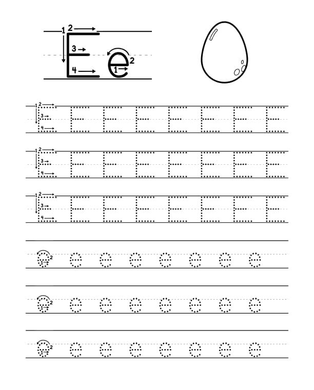 Atividade Educativa: Pratique a Letra E com Pontilhado e Colorindo