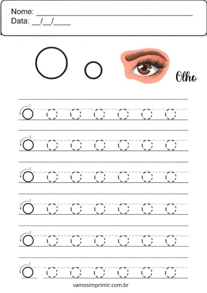 Atividades educativas para praticar a escrita da vogal O