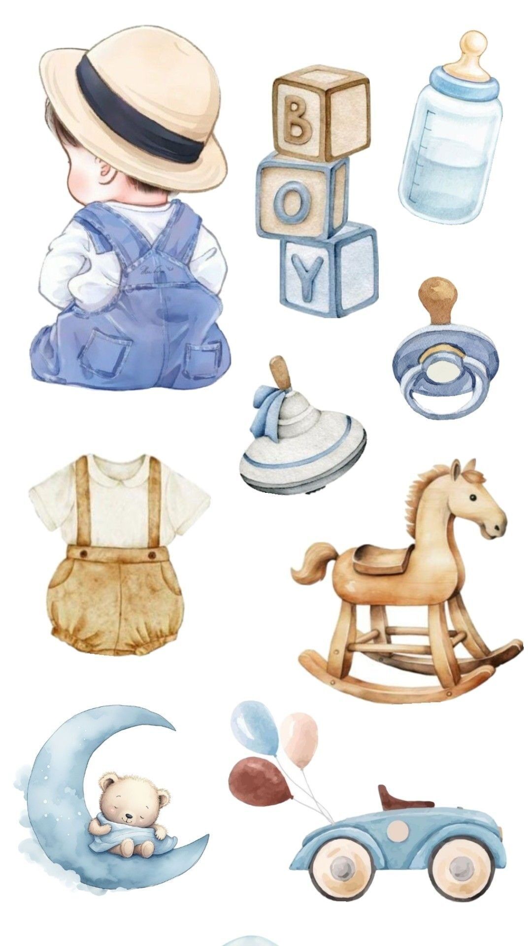 Bebê de Papel com Roupas e Acessórios para Imprimir