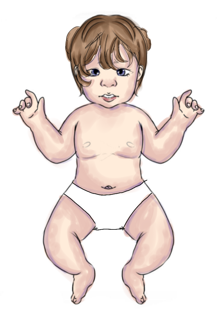 Bebê de Papel para imprimir e montar com detalhes fofos