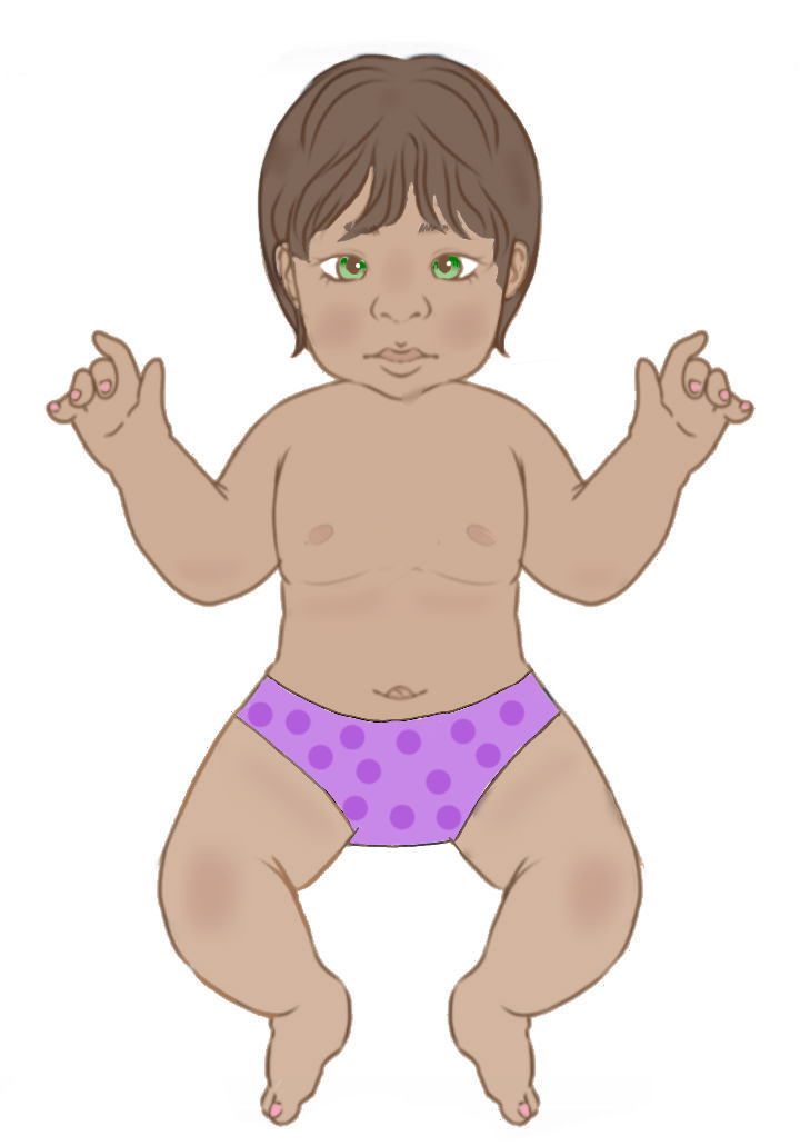 Bebê Reborn de Papel para imprimir com fralda poás