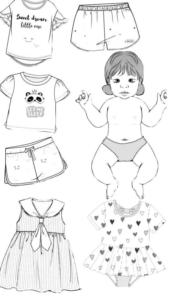 Bebê Reborn de Papel para imprimir com roupas fofas