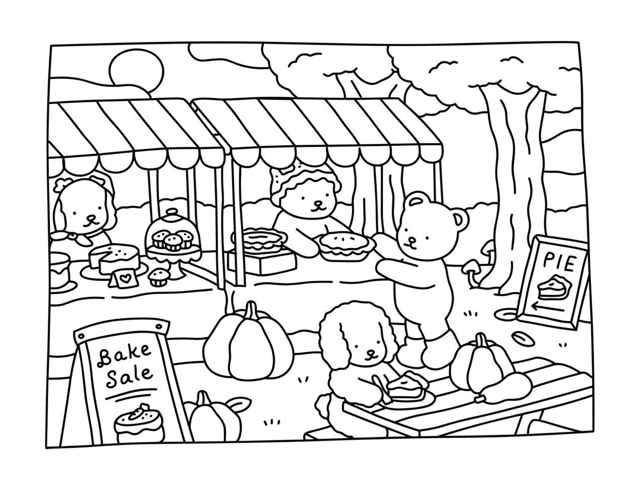 Bobbie Goods para imprimir na feira de tortas animada