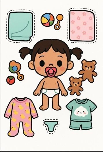 Boneca de Papel Bebê para Imprimir e Brincar