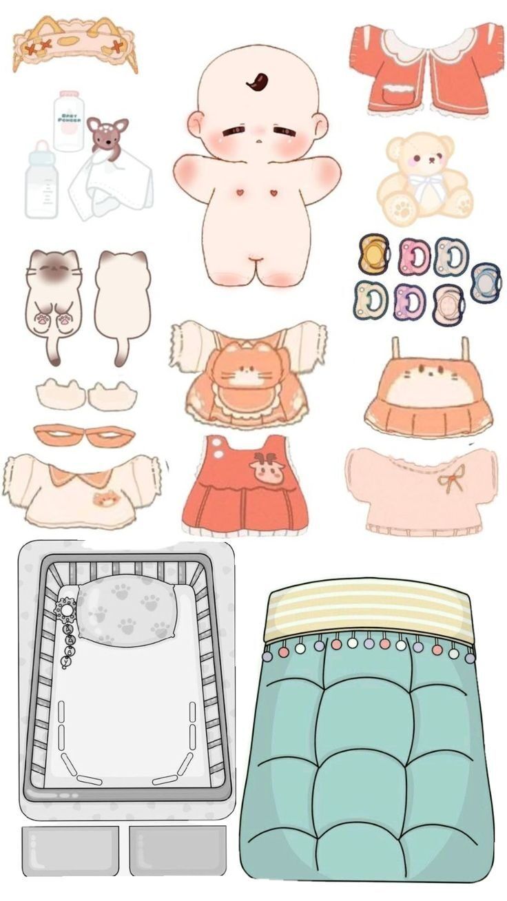 Bonecas de Papel para Imprimir e Vestir com Acessórios e Roupas