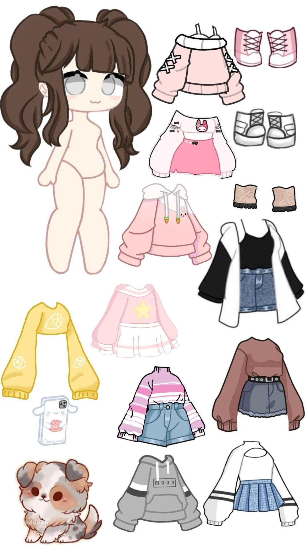 Bonecas de Papel para Imprimir e Vestir com Acessórios Modernos