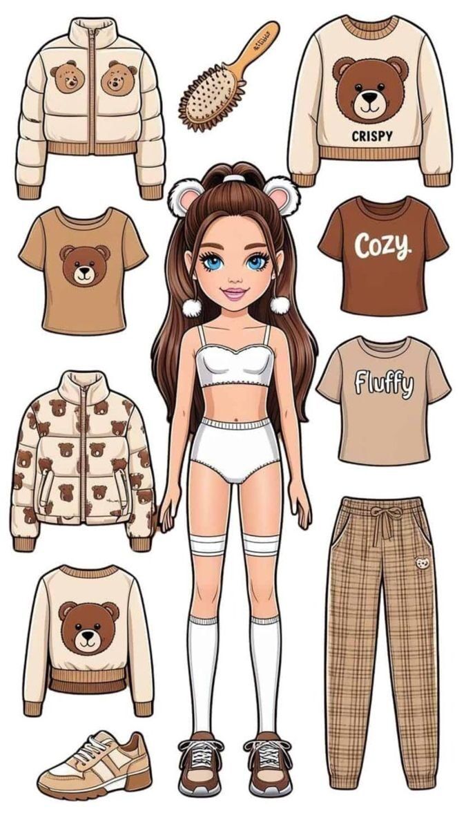 Bonecas de Papel para Imprimir e Vestir com Estilo