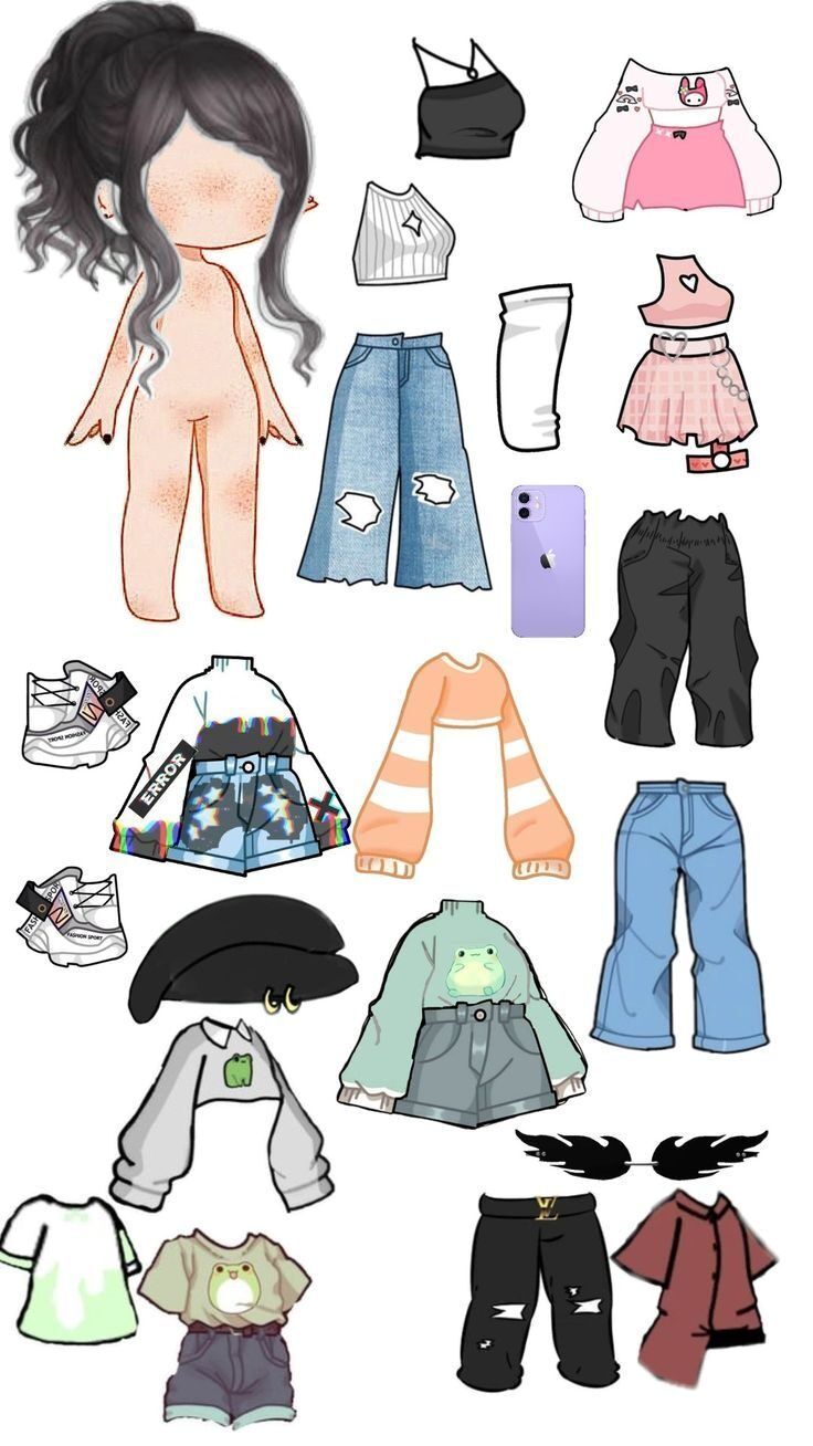 Bonecas de Papel para imprimir e Vestir com Roupas Modernas