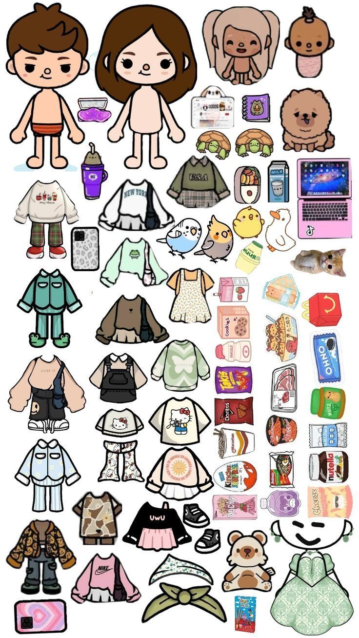 Bonecas Toca Life World com Roupas e Acessórios para Imprimir