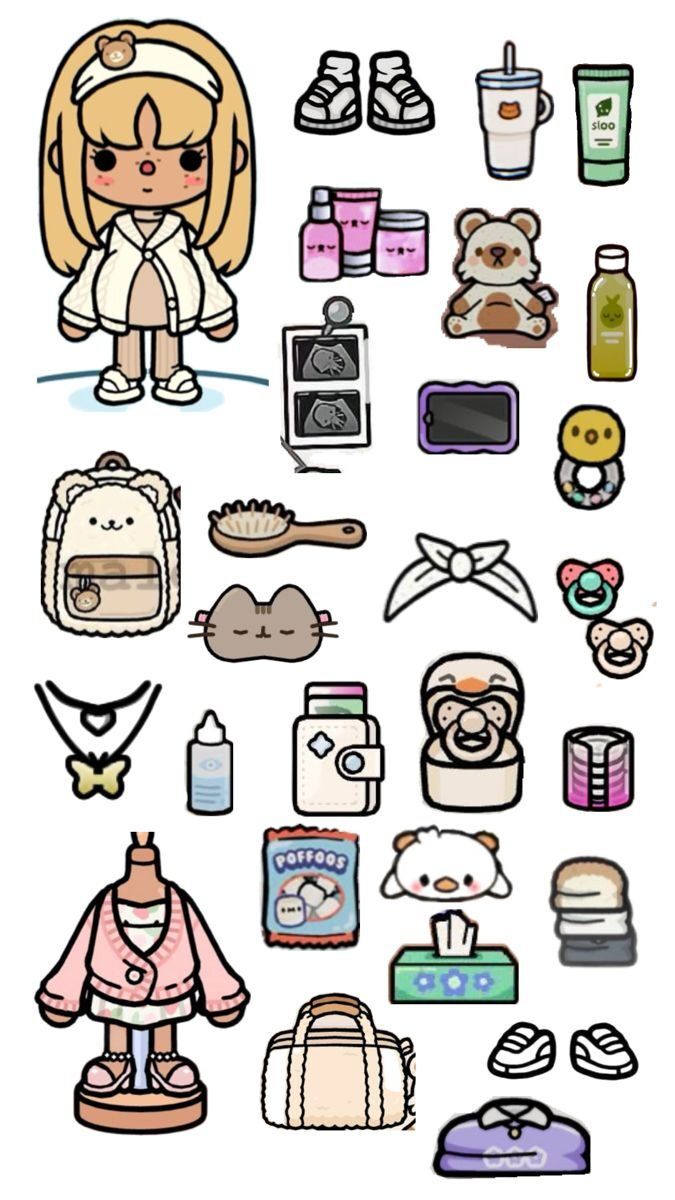 Bonecas Toca Life World para imprimir com acessórios e roupas