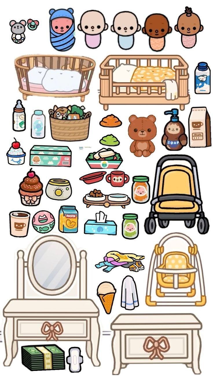 Bonecas Toca Life world para imprimir e brincar com bebês