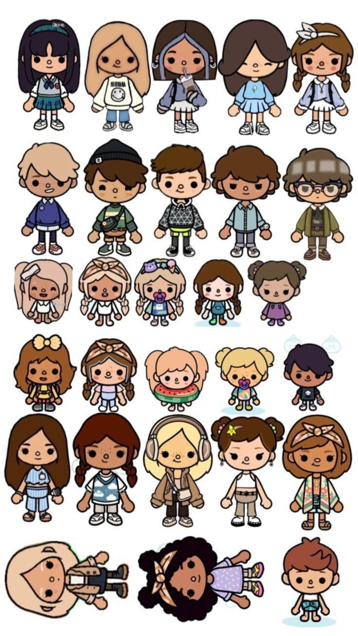 Bonecas Toca Life World para Imprimir e Recortar com Estilo