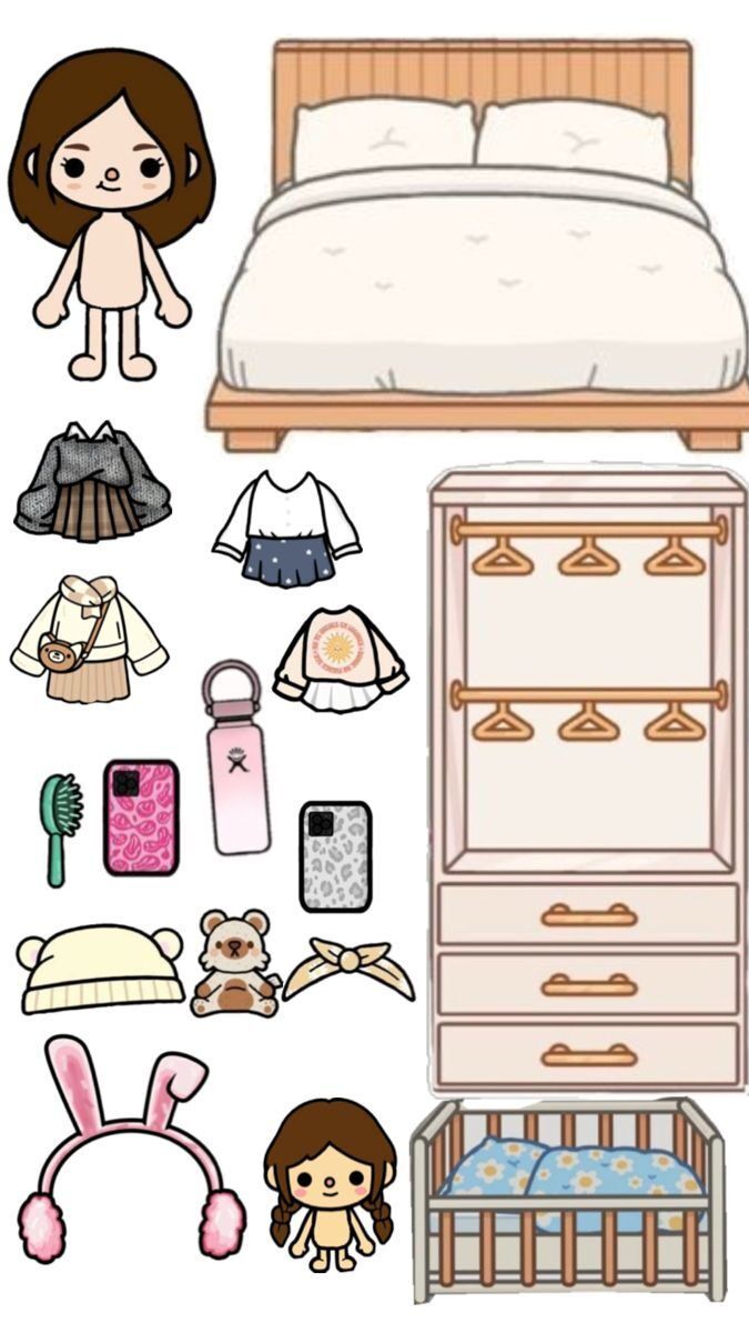 Bonecas Toca Life World para imprimir e recortar facilmente