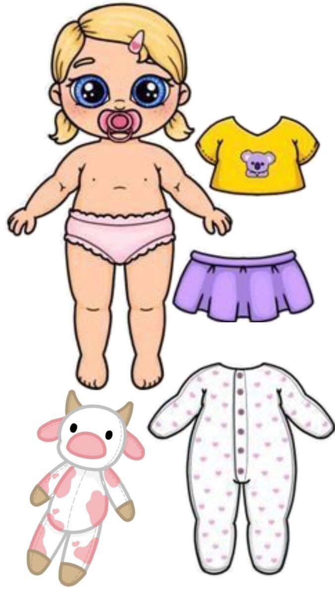 Boneco Bebê Reborn de Papel com Roupas Coloridas