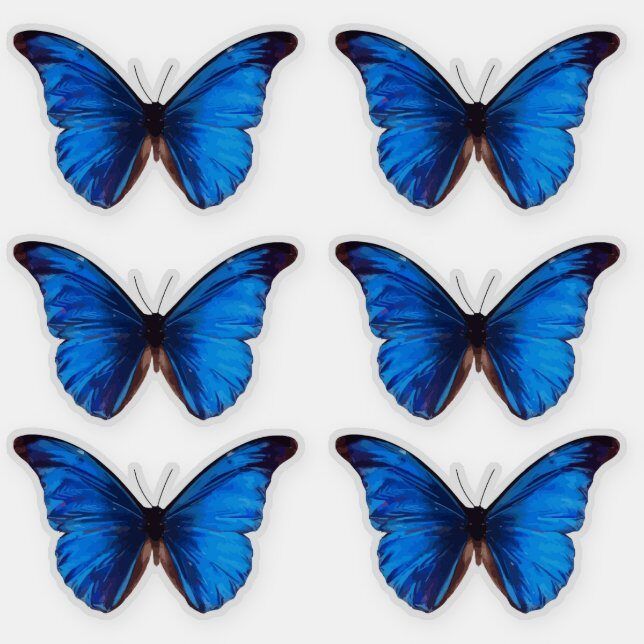 Borboletas Azuis para Imprimir e Recortar em Papel