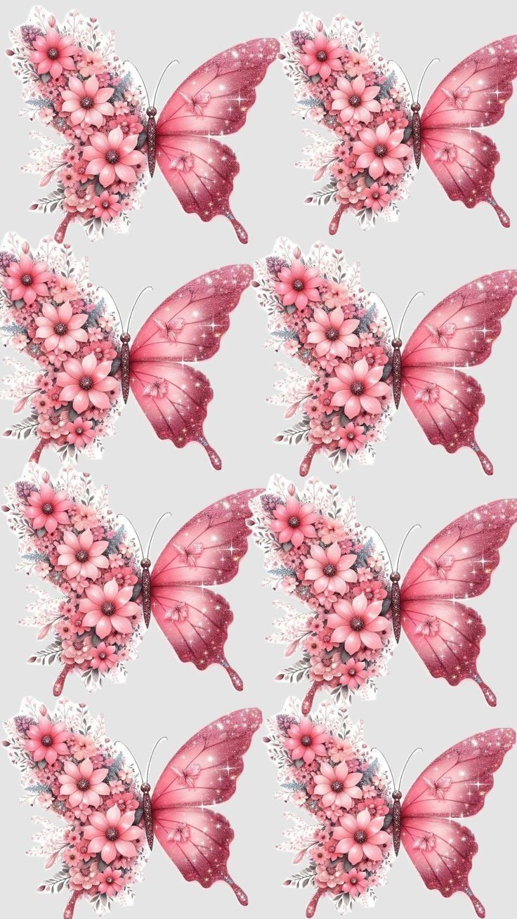 Borboletas Rosa para imprimir e decorar suas atividades