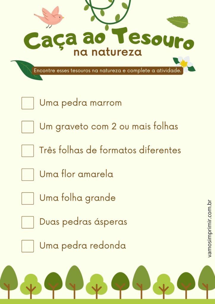 Caça ao Tesouro na Natureza: Atividades para Crianças