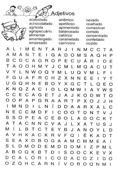 Caça Palavras de Adjetivos para Imprimir e Aprender