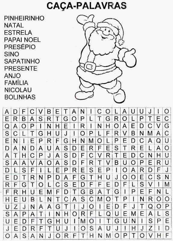 Caça Palavras de Natal para Imprimir e se Divertir