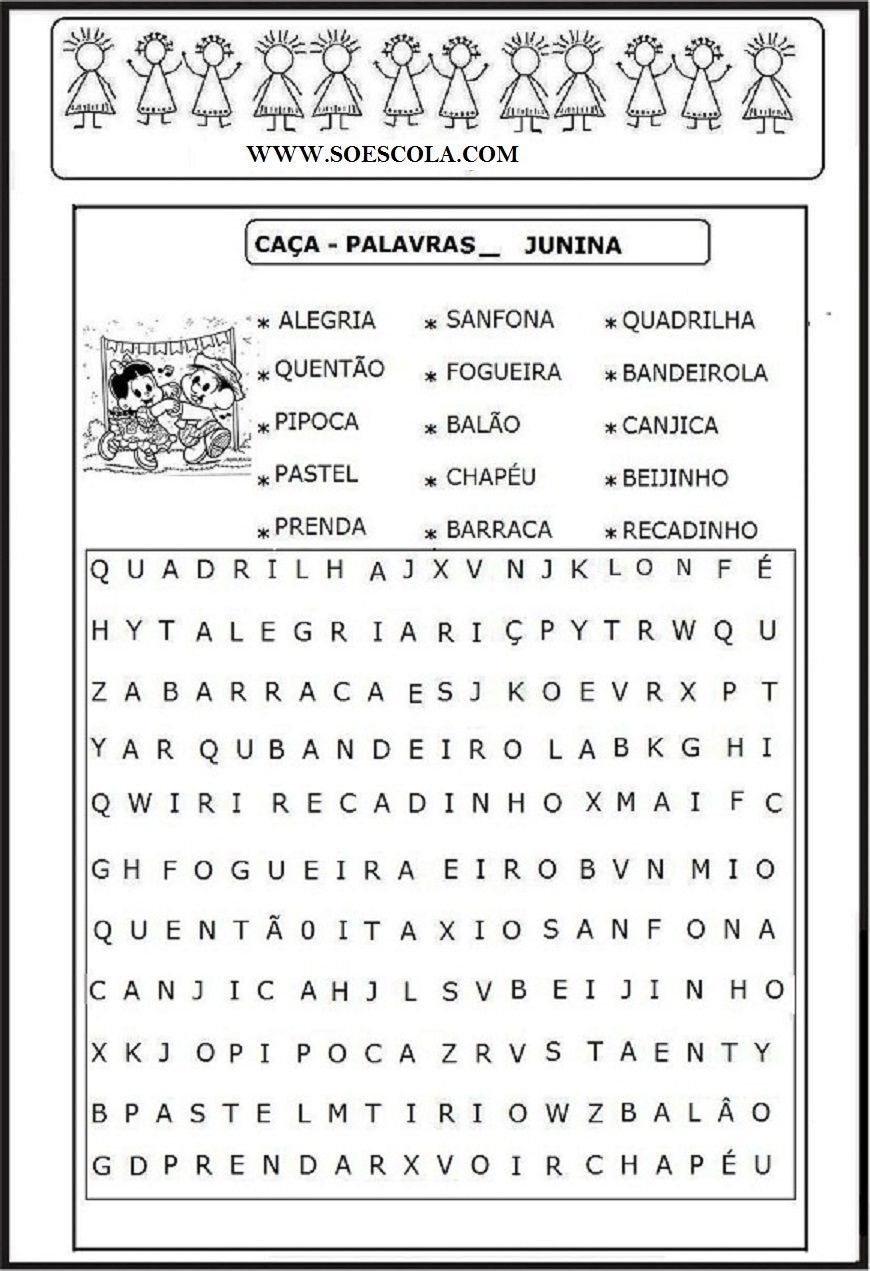 Caça Palavras Junino para Imprimir Diversão Garantida