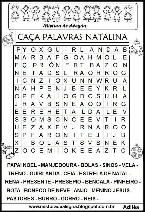 Caça Palavras Natalino: Diversão para toda a família