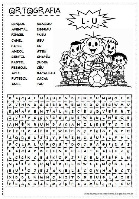 Caça Palavras Ortografia para Imprimir para Crianças