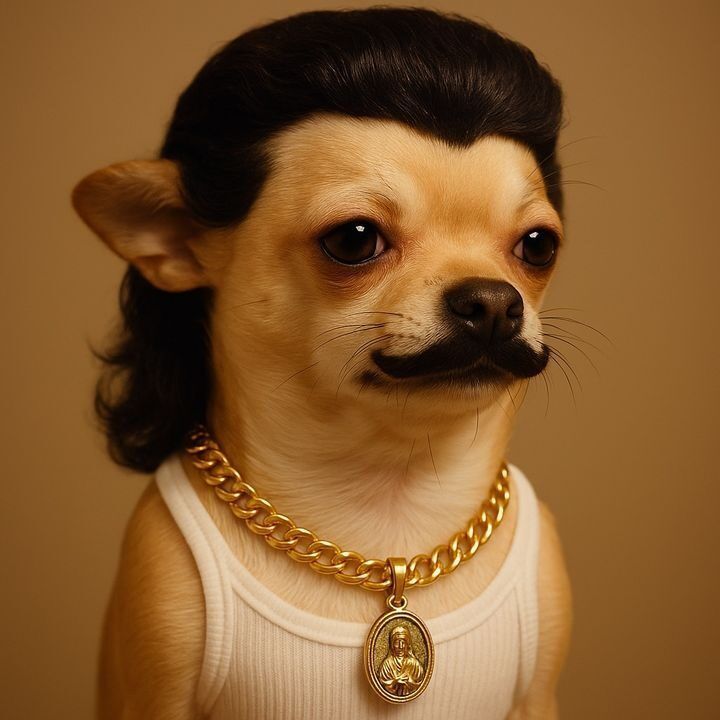 Cachorro Chihuahua Engraçado para Foto de Perfil