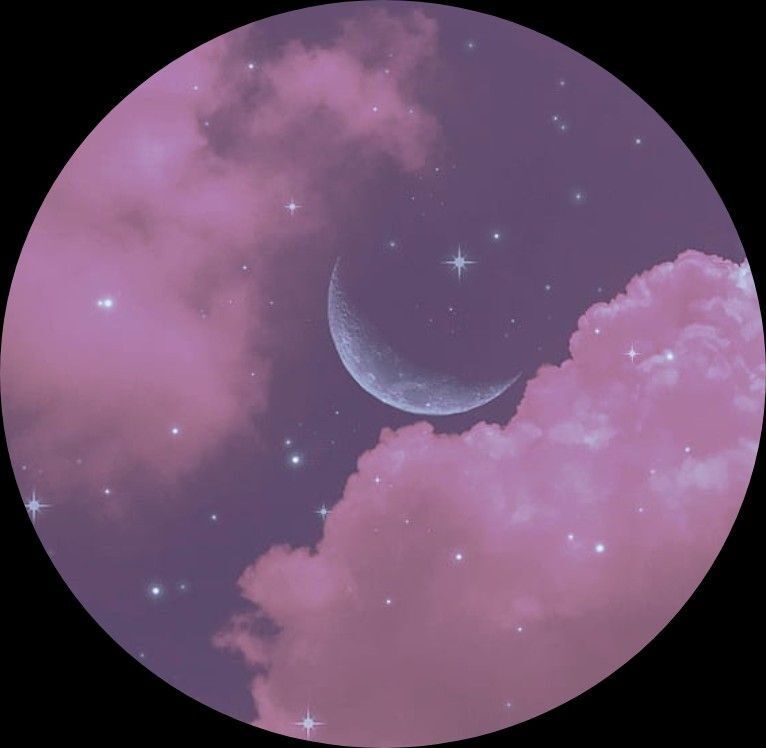 Céu Noturno com Lua Crescente para Whatsapp