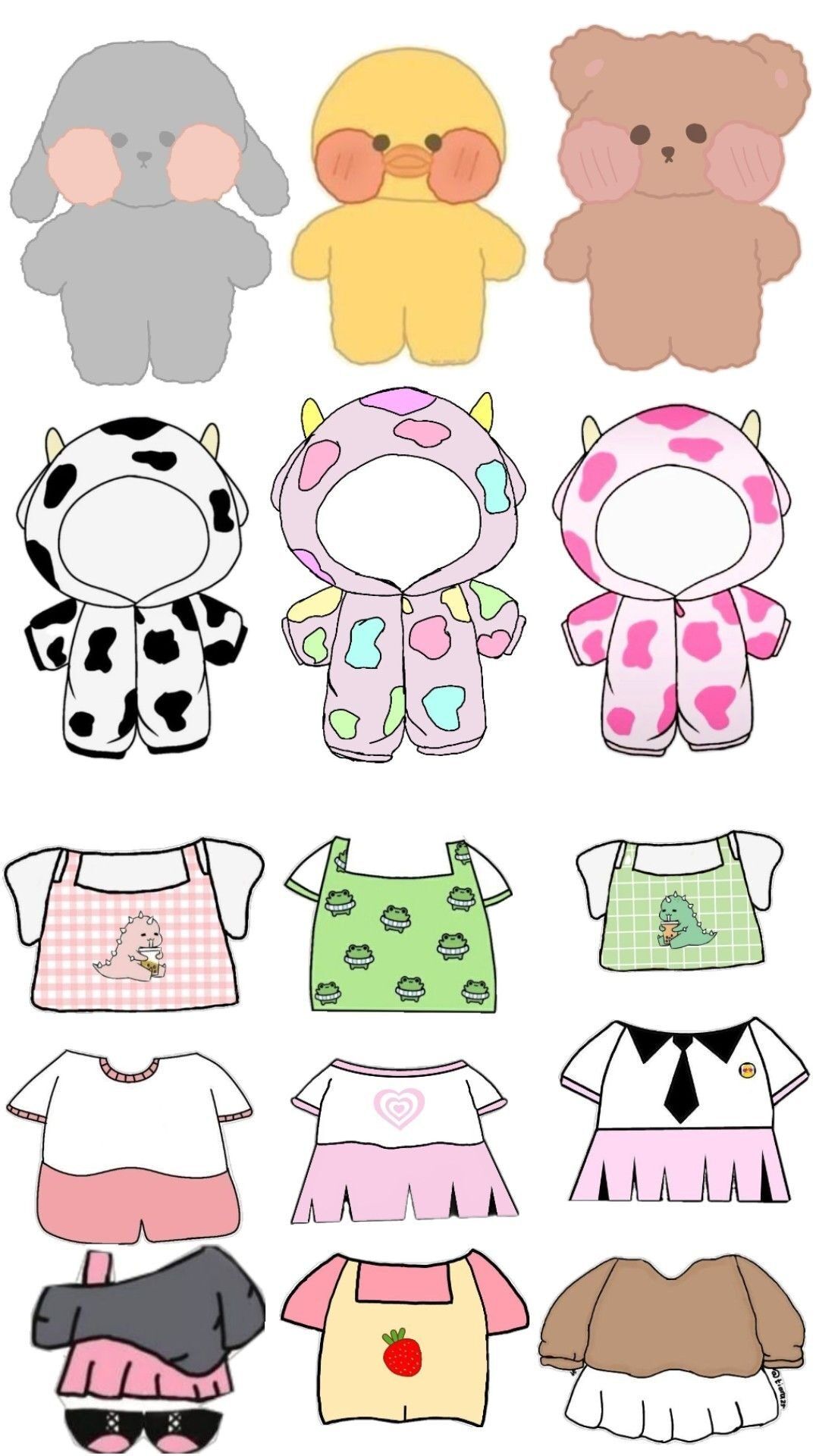 Coleção de Personagens para Imprimir e Vestir