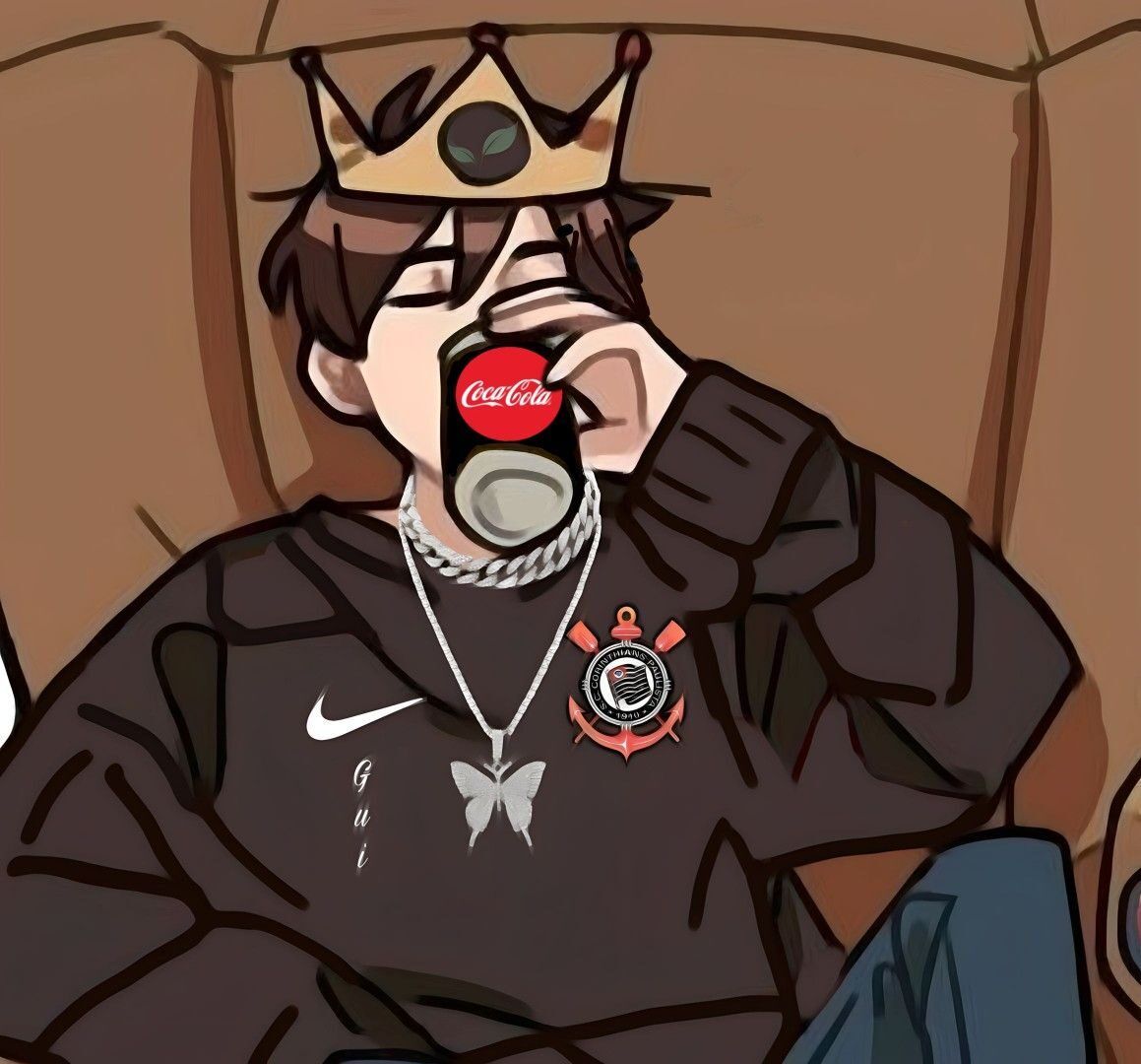 Corpo com Coroa e Coca-Cola para Perfil