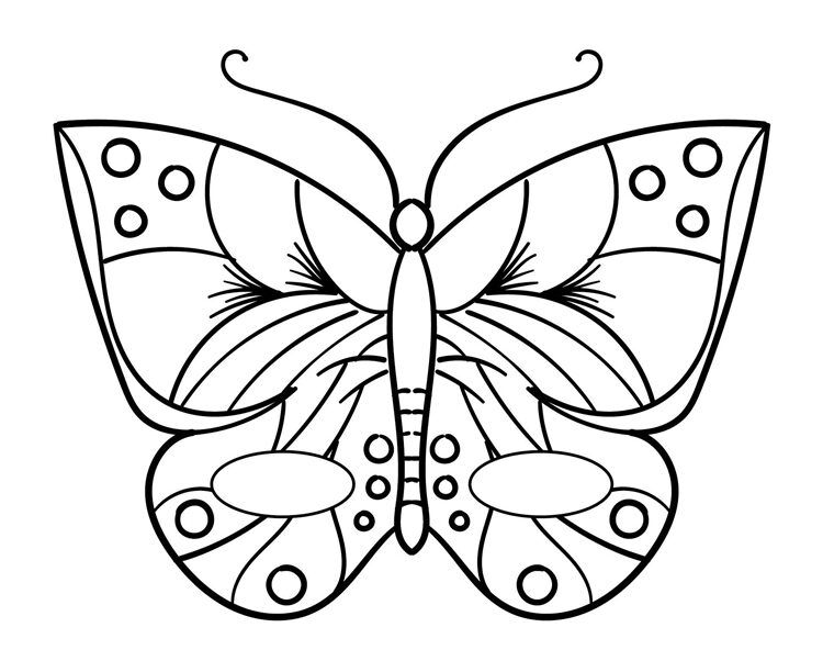 Desenho de Borboleta para Colorir e Imprimir