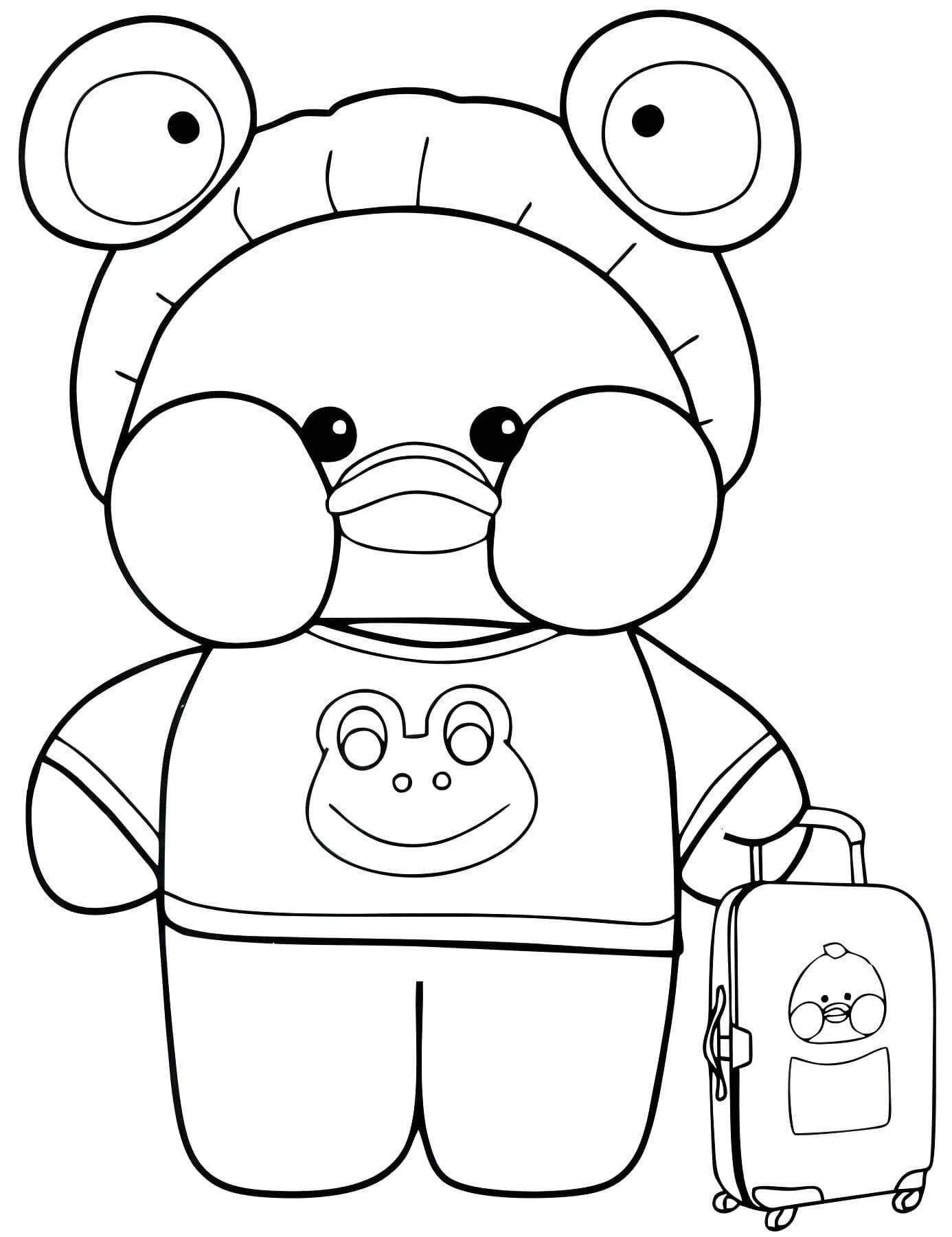 Desenho de Pato Estilizado para Imprimir e Colorir