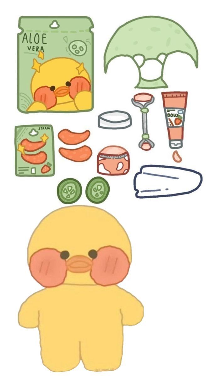 Desenho de Pato Estilizado para Imprimir e Colorir