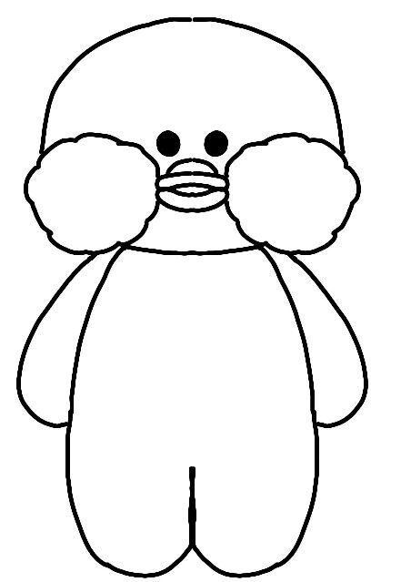 Desenho de Pato para Imprimir e Colorir