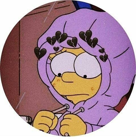 Desenho de personagem triste para perfil do Whatsapp