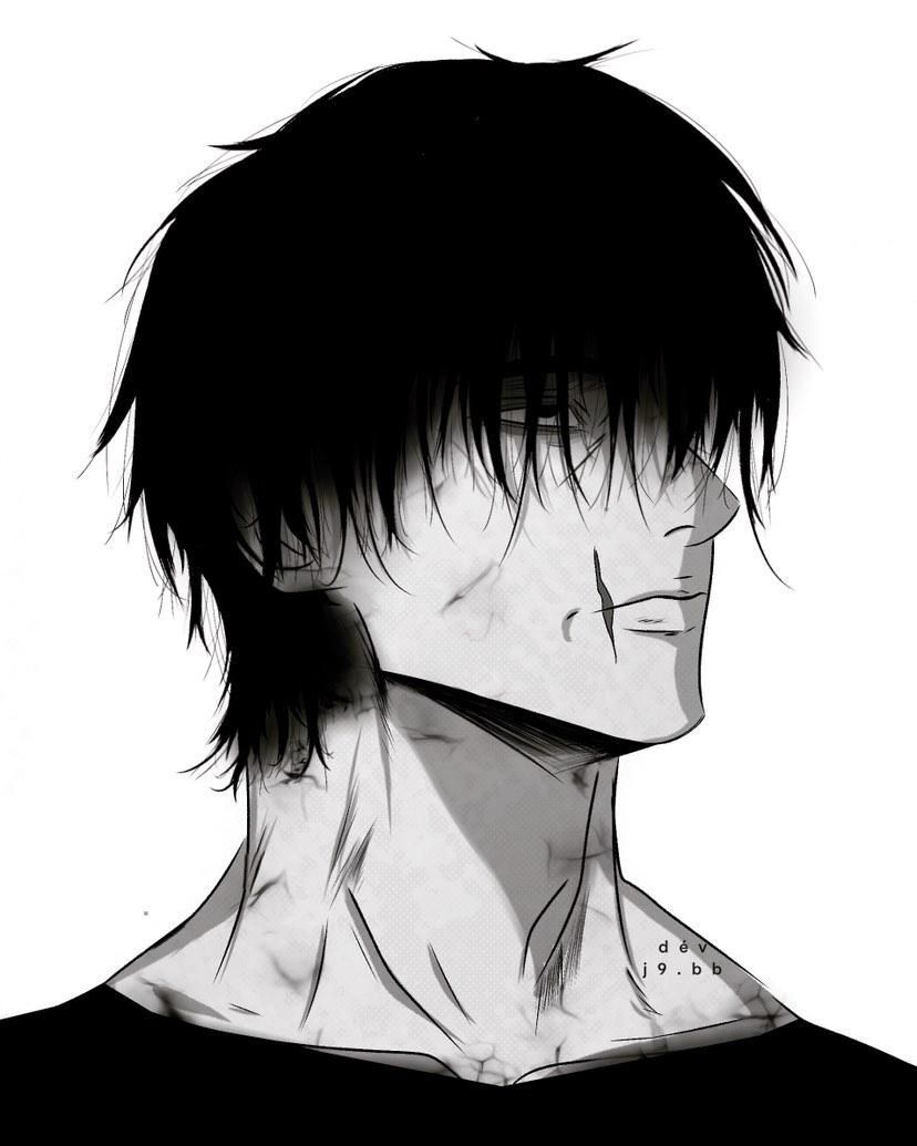 Desenho Em Preto e Branco de Foto Masculina