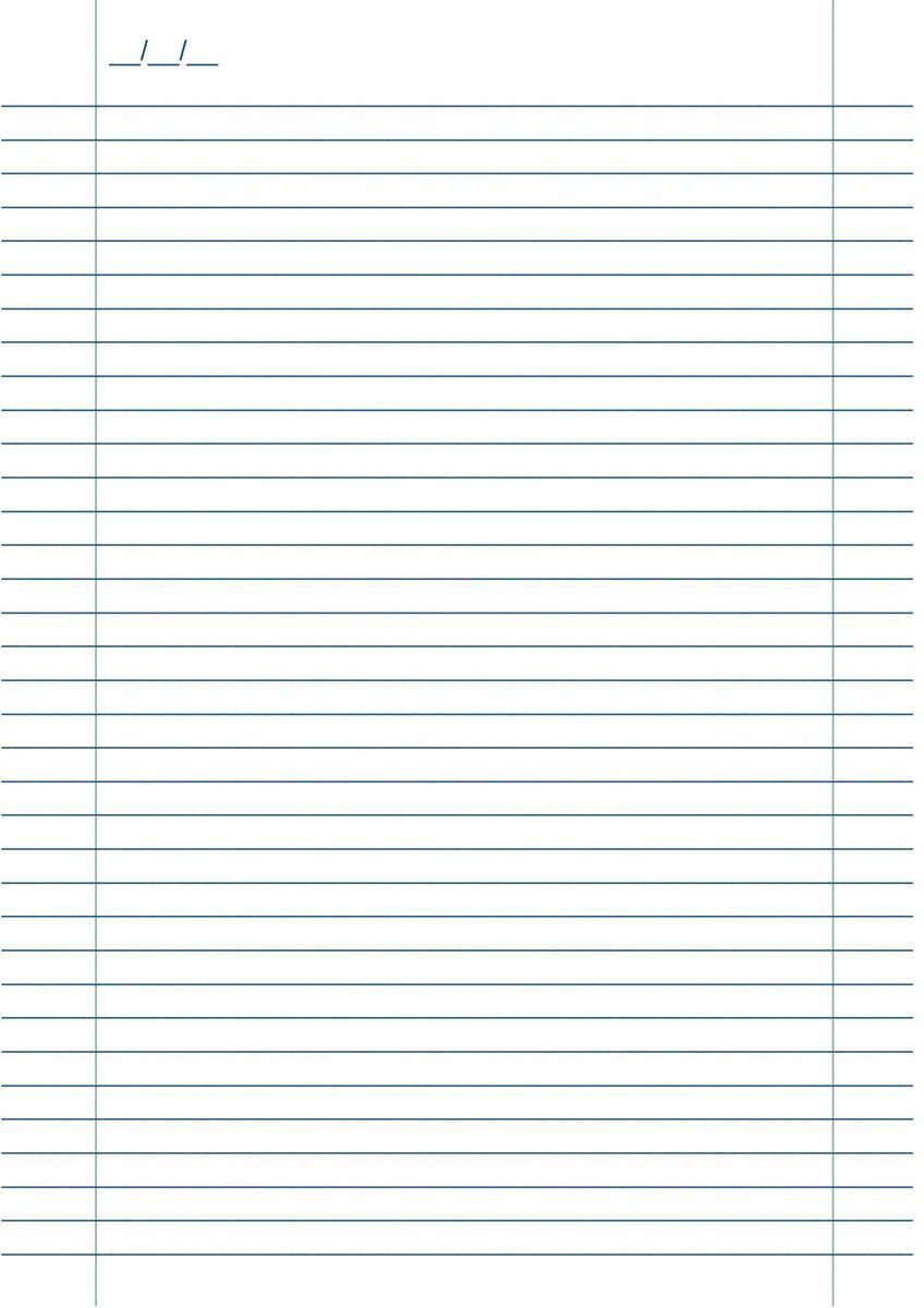 Folha com Linhas para Imprimir - A4 Ideal para Anotações