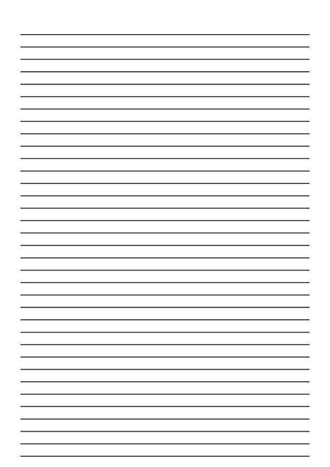 Folha com Linhas para imprimir A4 | Papel Pautado Simples