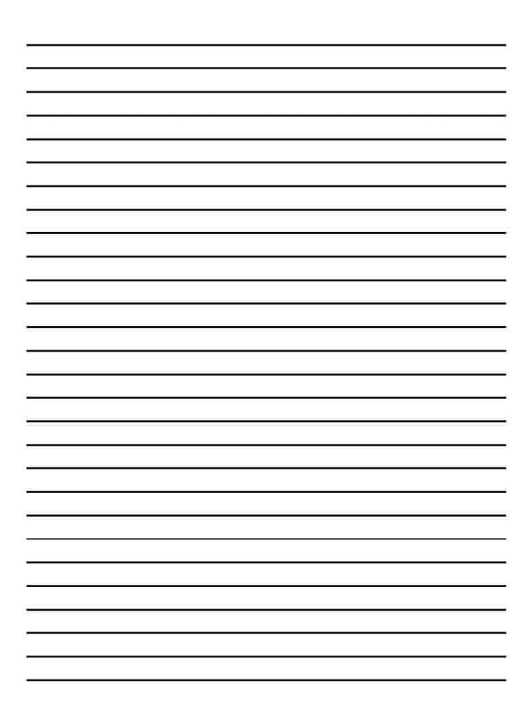 Folha com Linhas para imprimir em A4 para Anotações