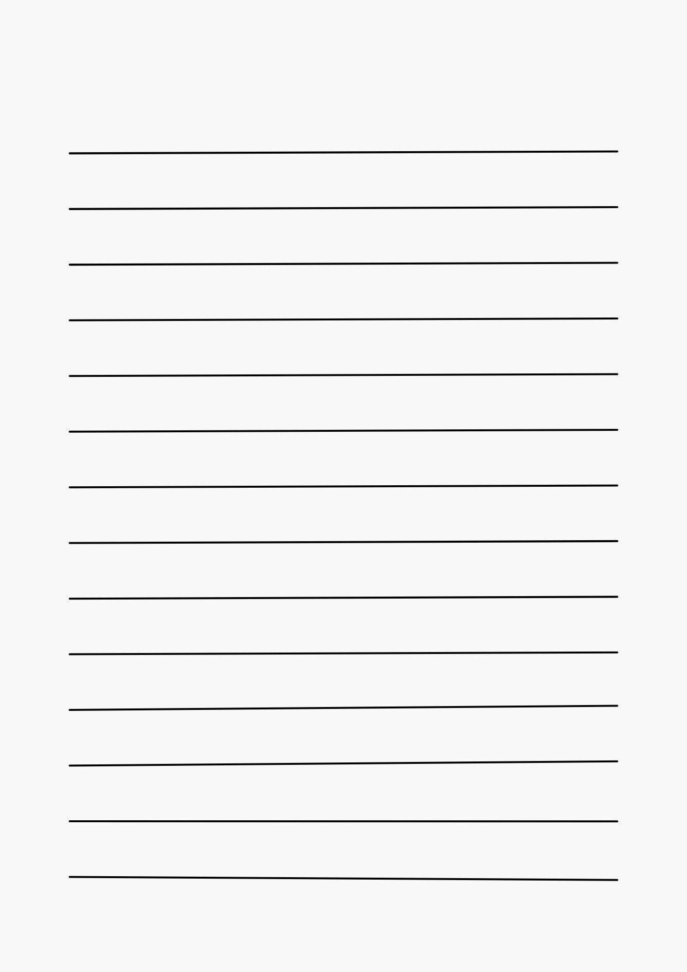 Folha com Linhas para imprimir em A4 para atividades escolares