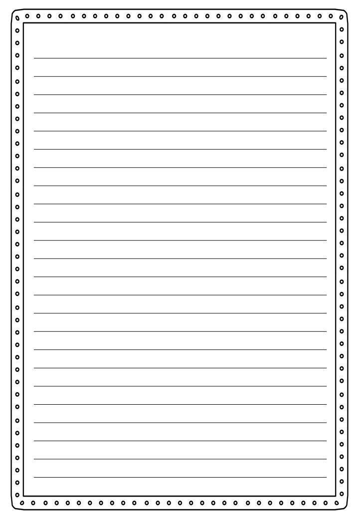 Folha com Linhas para Imprimir em A4 para Escrita Manual