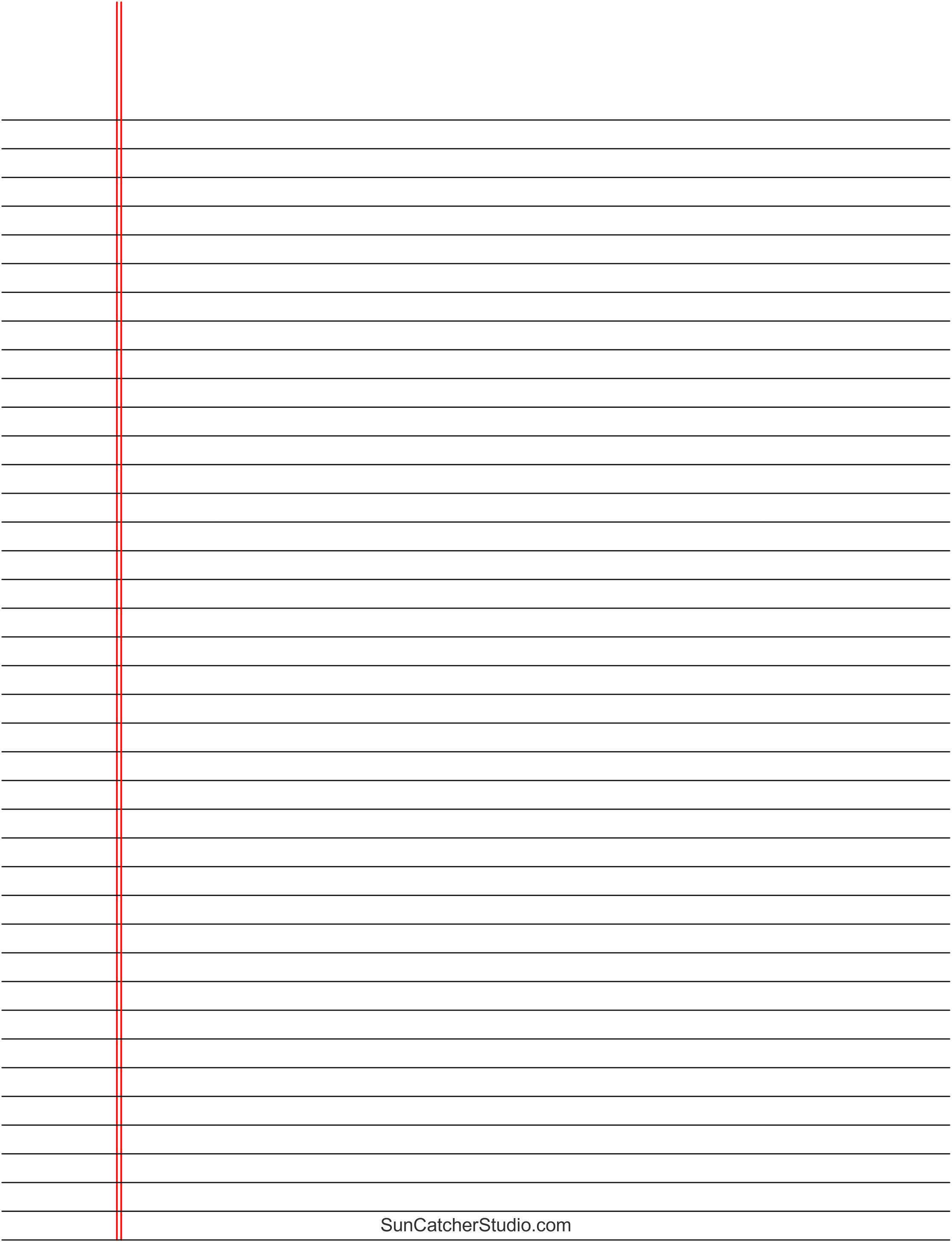 Folha Pautada para Imprimir A4 com 40 Linhas Verticais