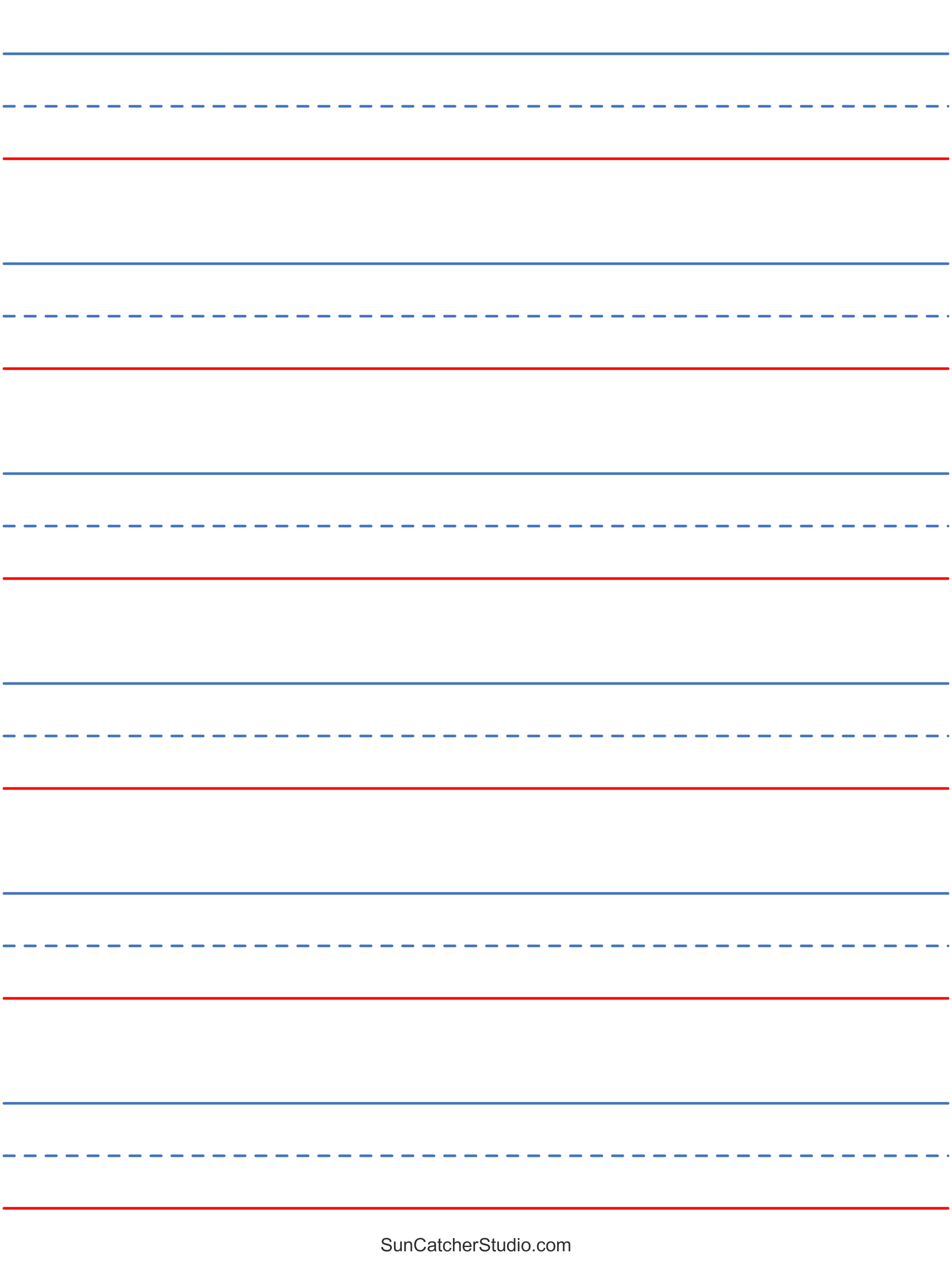 Folha Pautada para Imprimir A4 com Linhas Azuis