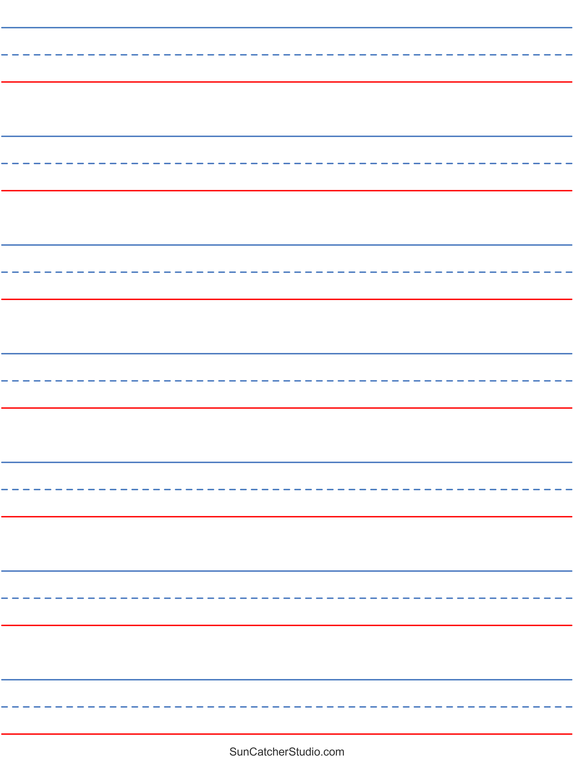 Folha Pautada para Imprimir A4 para Caligrafia