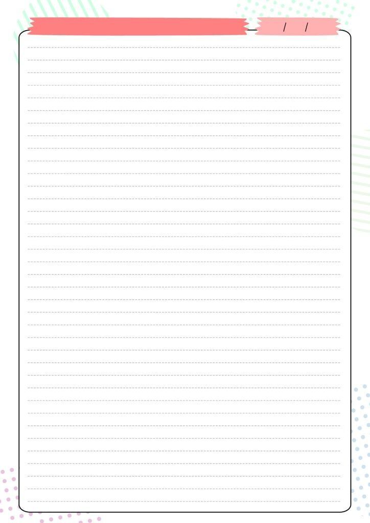 Folhas de Caderno para Impressão com Design Moderno e Decorativo